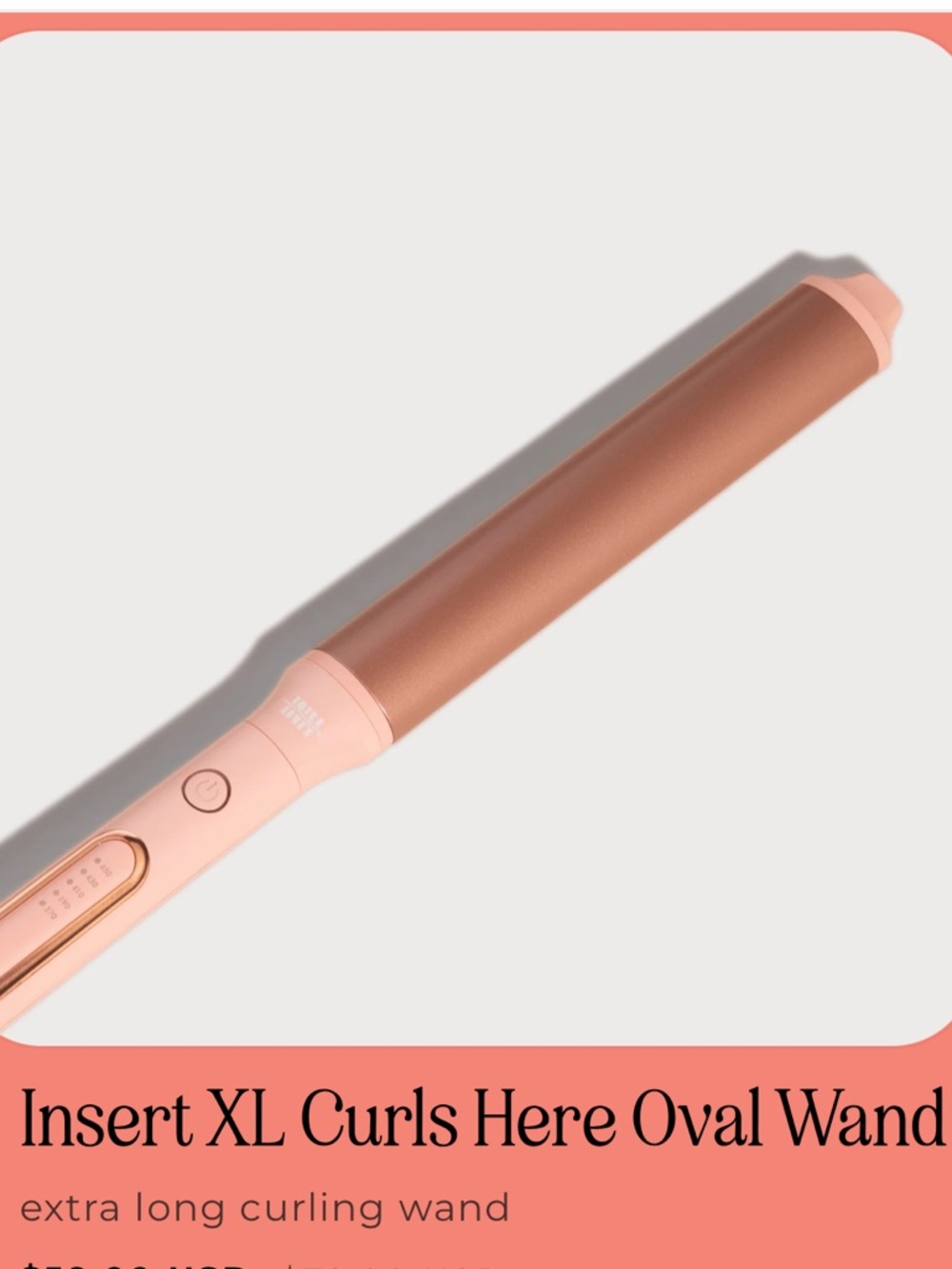 Insert XL Curls Here Oval Wand - Rose Gold/Pink